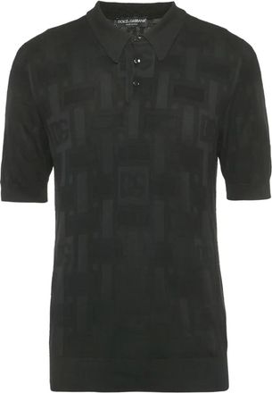 Dolce & Gabbana Polo a fantasia - Nero