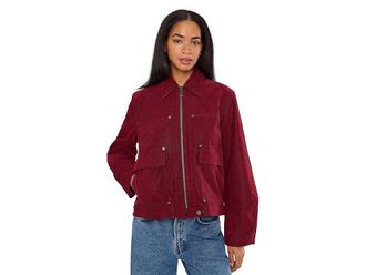 Free People We The Free Blair Vegan Suede Jacket Womens Coat Dionysus : MD (Womens 8-10), Viscose