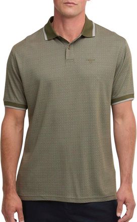 Barbour Texture Polo in Mid Olive at Nordstrom, Size Xxx-Large