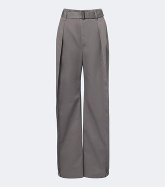 Christophe Lemaire Belted twill wide-leg pants