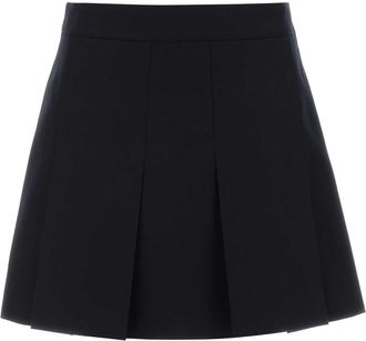 A.P.C. Navy Blue Twill Jupe Mini Skirt