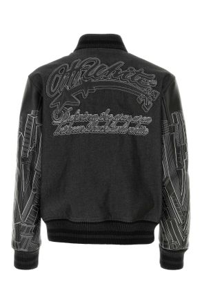 Off-white Omja122z26lea0 0200 Black Giacche Pelle Jacket