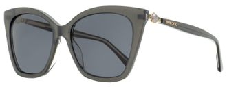 Jimmy Choo London Cat-Eye Acetate Sunglasses - Gray