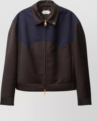 Versace mohair wool jacket contrasting panels