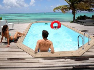 Habitat et Jardin Piscina De Madera cordoue - 3.48 X 2.15 X 1.18 M