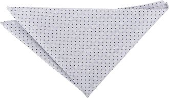 DQT Mens Geometric Pin Dot Handkerchief Pocket Square | Grey & Black