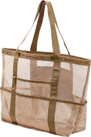 Generic Mesh Beach Bag - Foldable Sandproof with Mesh Tote Bag, Large Swimming Pool for Travel Bags Toys, Groceries, Picnic, Market Shopping Beach Days, Light