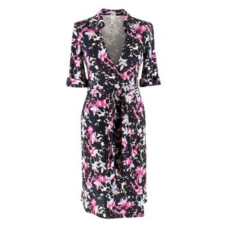 Diane Von Fürstenberg Jessica Printed Silk Wrap Dress Size XXS