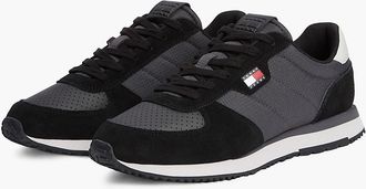 Tommy Hilfiger Mens Tommy Jeans Low-Top Runner Sneaker - Washed Black / Stratus Grey - US 11.5 / EU 45