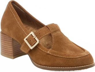 Kelsi Dagger Womens Caleb T-Strap Mary Jane Heel In Honey Suede