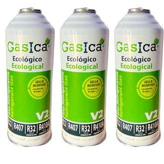 OEM Pack 3 Envases Sumgas Refrigerante Ecol&oacute;gico Org&aacute;nico Sustituto R22 R410a R32 R407c Gas No Fluorado De Alta Eficiencia