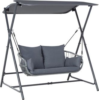 Beliani Columpio Metal Gris oscuro