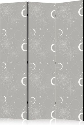 Artgeist Biombo Decorativo Artgeist Luna Estrellas Gris 135x172 Cm