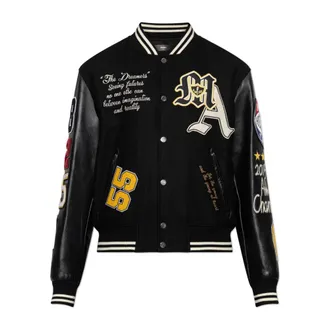 Amiri Bomber Jackets, male, Black, Size: 2XL Bomber Jacket with Patches