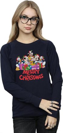 Disney Dames/Dames Mickey Mouse And Friends Kerstmis Sweatshirt (Marineblauw)
