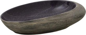 vidaXL Vidaxl - Lavabo Sobre Encimera Ovalado Cer&aacute;mica Morado Gris 59x40x14 Cm