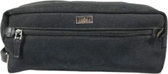 Gucci Pre-owned Canvas Clutch Bag - Heren - Vintage Clutch - Zwart - ONE Size - Leer - Vintage