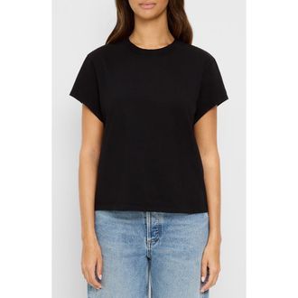 Michael Stars Solene Boxy Crewneck T-Shirt in Black at Nordstrom, Size X-Small