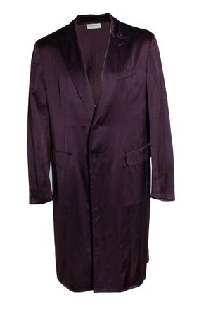 Dries Van Noten Dries van Noten, Shiny overcoat in burgundy