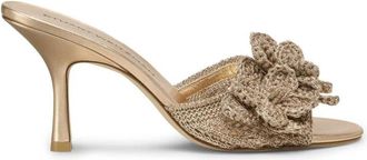 Stuart Weitzman Lotus Slide 85 - Dames - Muiltjes - Geel - 36 1/2 EU - Leer - Schoenen