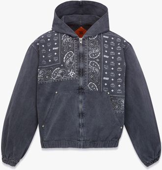 MCM Mcm X Kasina Bandana Monogram Zip Hoodie In Oxford Cotton