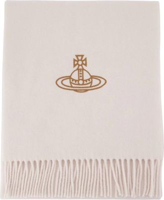 Vivienne Westwood 30x236 Slender Sjaal - Dames - Accessoires - Wit - Maat: ONE Size Wol