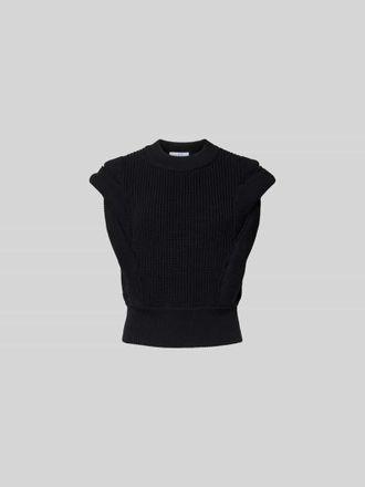 Iro T-Shirt in Strick-Optik in Black, Gr&ouml;&szlig;e L