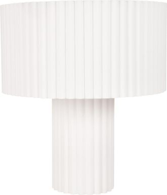 Maisons du monde Lámpara de mesa de poliéster reciclado blanco
