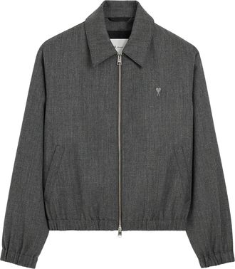 Ami Grey Ami de Caur Wool Jacket