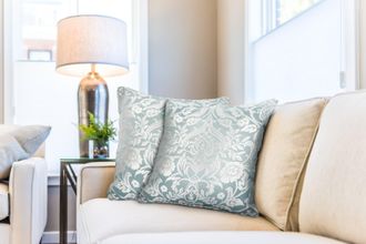 TJ Hughes Eden - Jacquard Cushion Cover in Duck Egg - TJ Hughes