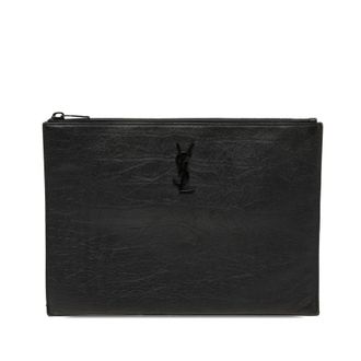 Saint Laurent Pre-owned Saint Laurent Croc Embossed Leather Monogram Document Holder GBL453249 0719
