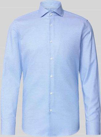 HUGO BOSS Slim Fit Businesshemd aus reiner Baumwolle Modell HANK in Bleu, Gr&ouml;&szlig;e 38