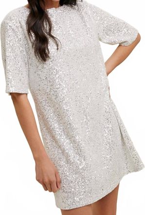 Wishlist Sequin Open Back Mini Dress In White