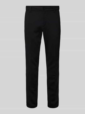 Tom Tailor Denim Slim Fit Chino aus Jersey mit fixierten, gekrempelten Beinabschl&uuml;ssen in Black, Gr&ouml;&szlig;e XXL