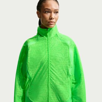 Nike Womens Nike Sportswear Oversized Lace Track Jacket in Green | IF0522-398