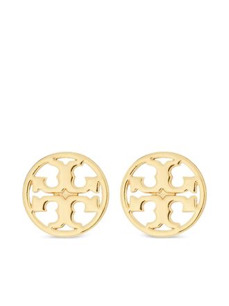 Tory Burch Icon hoop earrings - women - 18kt Gold Plated Brass - One Size