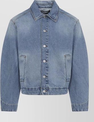 Jacquemus denim mirada jacket collared front pockets