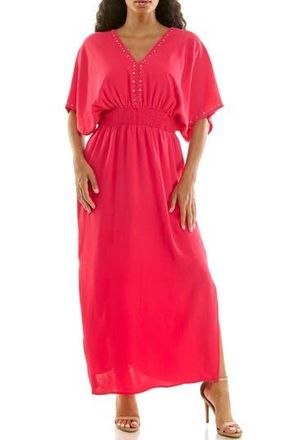 Nina Leonard Crystal Maxi Dress in Azalea at Nordstrom Rack, Size X-Large