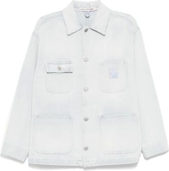Joshua Sanders logo-patch denim jacket - men - Cotton - S - Blue