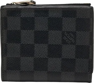 Louis Vuitton Damier Graphite Black Gray Pvc Leather Wallet (Bi-Fold) (Pre-Owned)