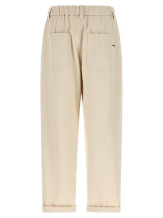 Brunello Cucinelli Womens Beige Cotton Casual Pants