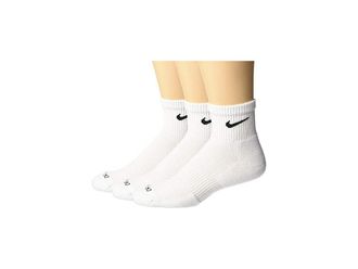Nike Everyday Plus Cushion Ankle Socks 3-Pair Pack Low Cut Socks Shoes White/Black : SM (US 4-6 Big Kid Shoe Size - Womens Shoe 4-6)