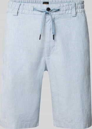 Boss Orange by Hugo Boss BOSS Orange Tapered Chinoshorts aus Leinen-Mix Modell DS_3S in Hellblau, Gr&ouml;&szlig;e 36