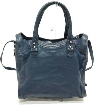 Balenciaga Blue Paper Tote Bag (Pre-Owned)