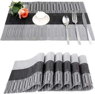 OEM Manteles Individuales, Manteles De Mesa, 30 X 45 Cm, Antideslizantes, Lavables, Pvc, Resistentes Al Desgarro, Resistentes Al Calor
