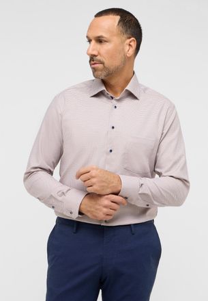 Eterna Langarmhemd ETERNA MODERN FIT, Herren, Gr. 40, Normalgr&ouml;ssen, beige, 100% Baumwolle, tailliert, Manschette, Hemden Langarmhemd, NON IRON (b&uuml;gelfrei)