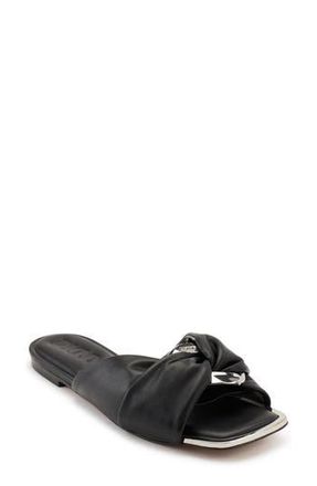 DKNY Doretta Twisted Slide Sandal in Black/Nickel at Nordstrom Rack, Size 6.5