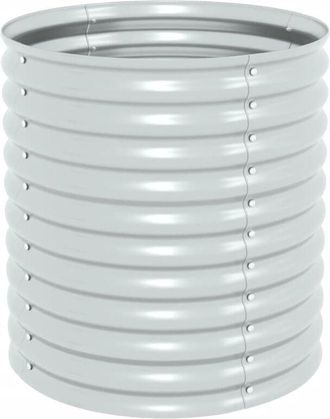 vidaXL Garden Raised Bed 80x80x81 cm Galvanised Steel Silver vidaXL