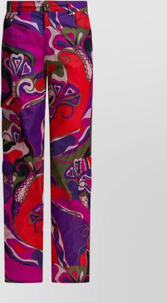 Pucci orchidee print straight-leg cargo trousers