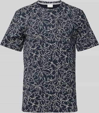 Tom Tailor Regular Fit T-Shirt aus reiner Baumwolle in Dunkelblau, Gr&ouml;&szlig;e L